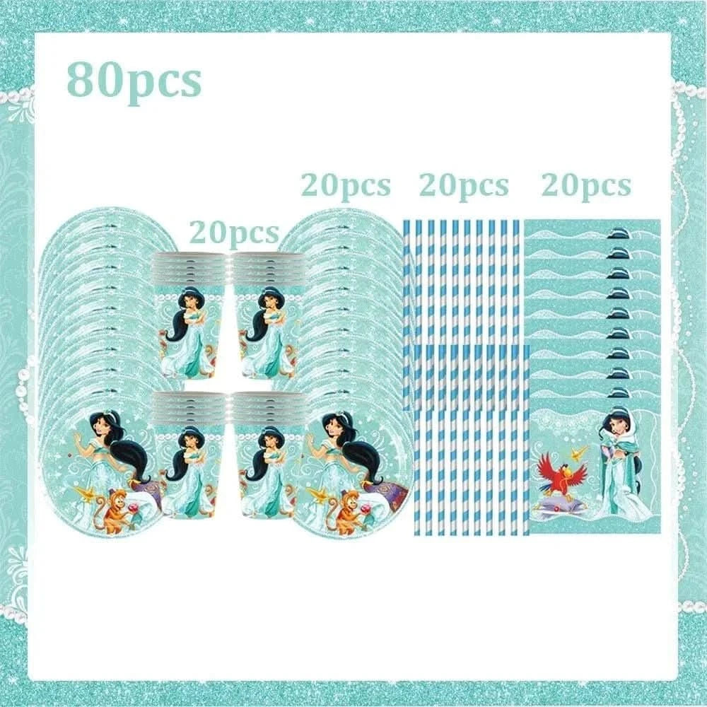 120Pcs Disposable Paper Tableware Set – Cartoon Party Decoration Kit - Waydiy