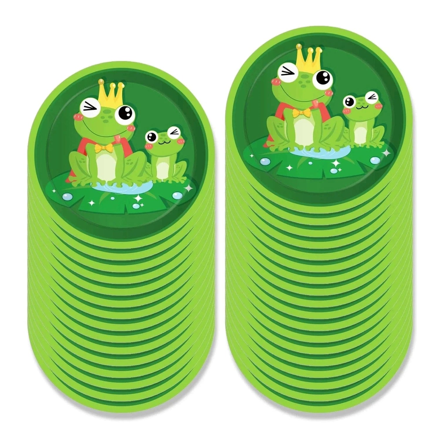 Cartoon Frog Party Tableware Set – Disposable Tablecloth & Decorations - Waydiy