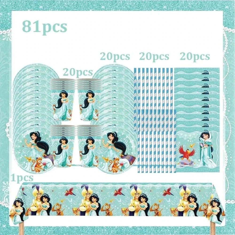 120Pcs Disposable Paper Tableware Set – Cartoon Party Decoration Kit - Waydiy