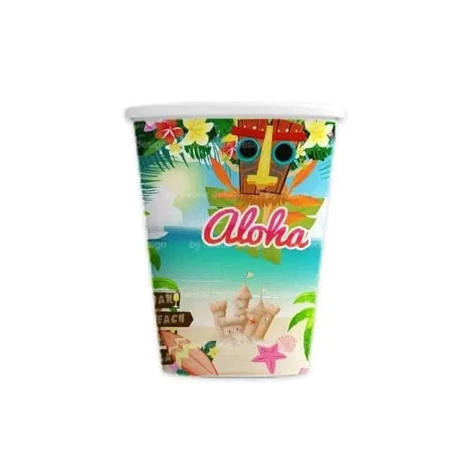 Aloha Luau Party Tableware Set – Tropical Flamingo Plates, Cups & Napkins - Waydiy