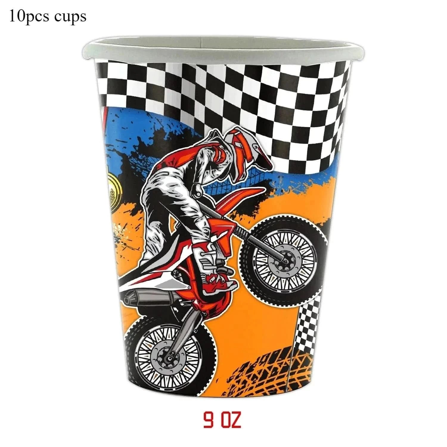 Off - Road Motorcycle Party Tableware Set – Birthday & Baby Shower Decorations - Waydiy