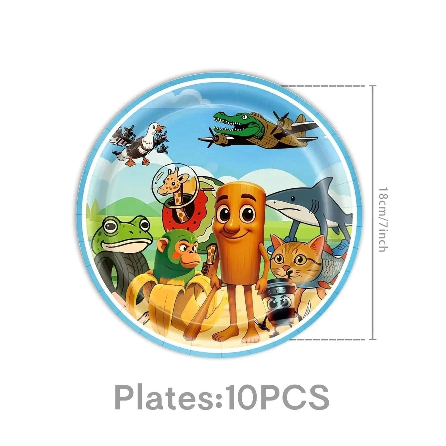 Birthday Party Tableware Set – Plates, Banner & Decorations for Baby Shower - Waydiy