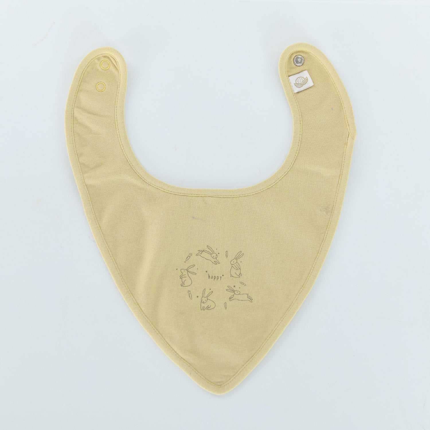 Organic Happy Bunny Bib - Green Tea