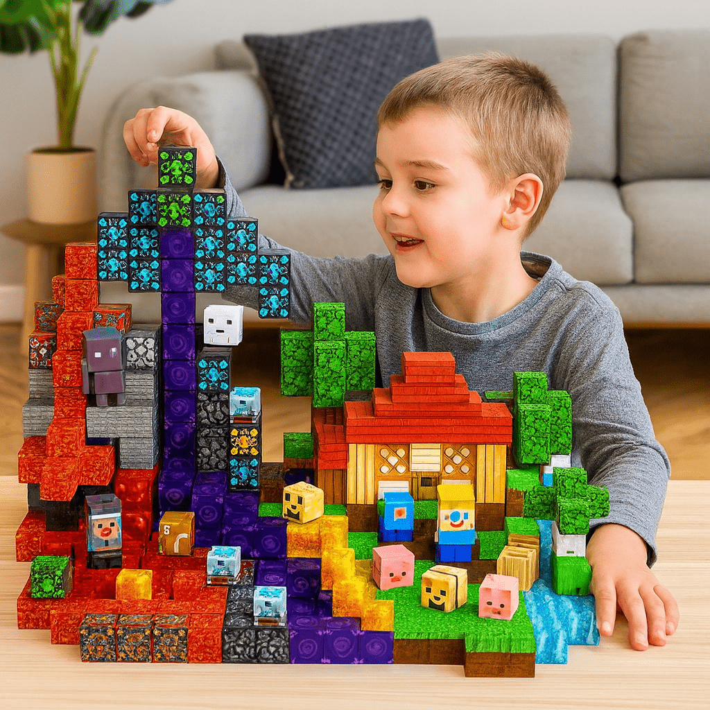 Magnetic Building Blocks Toy Set Kids - Waydiy