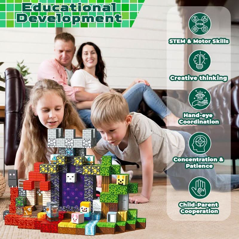 Magnetic Building Blocks Toy Set Kids - Waydiy