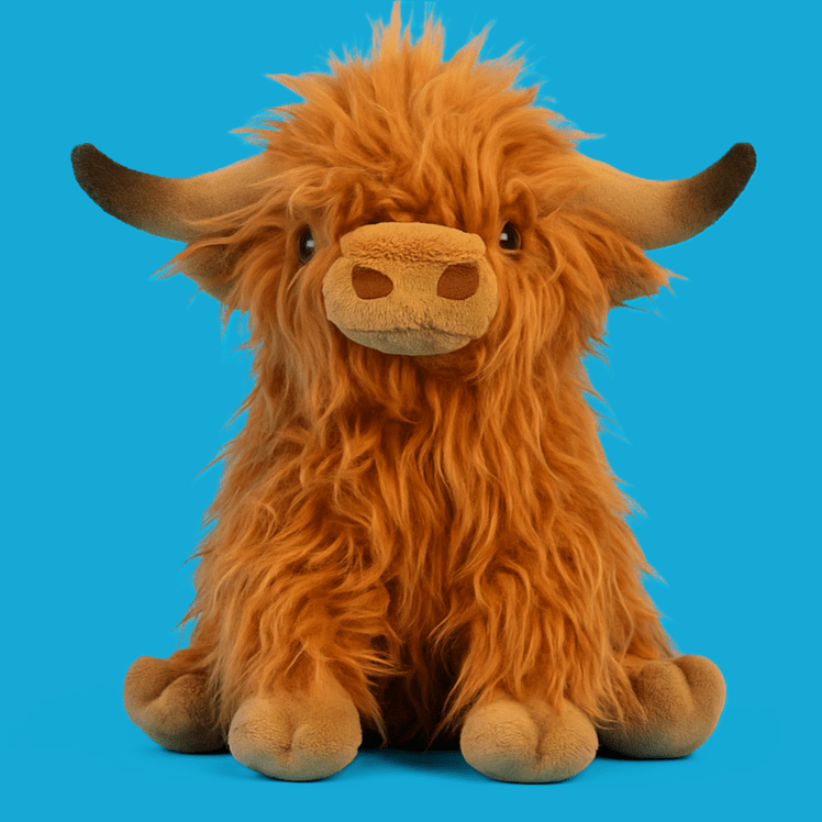 Plush Toy Highland Cow Cuddly - Waydiy