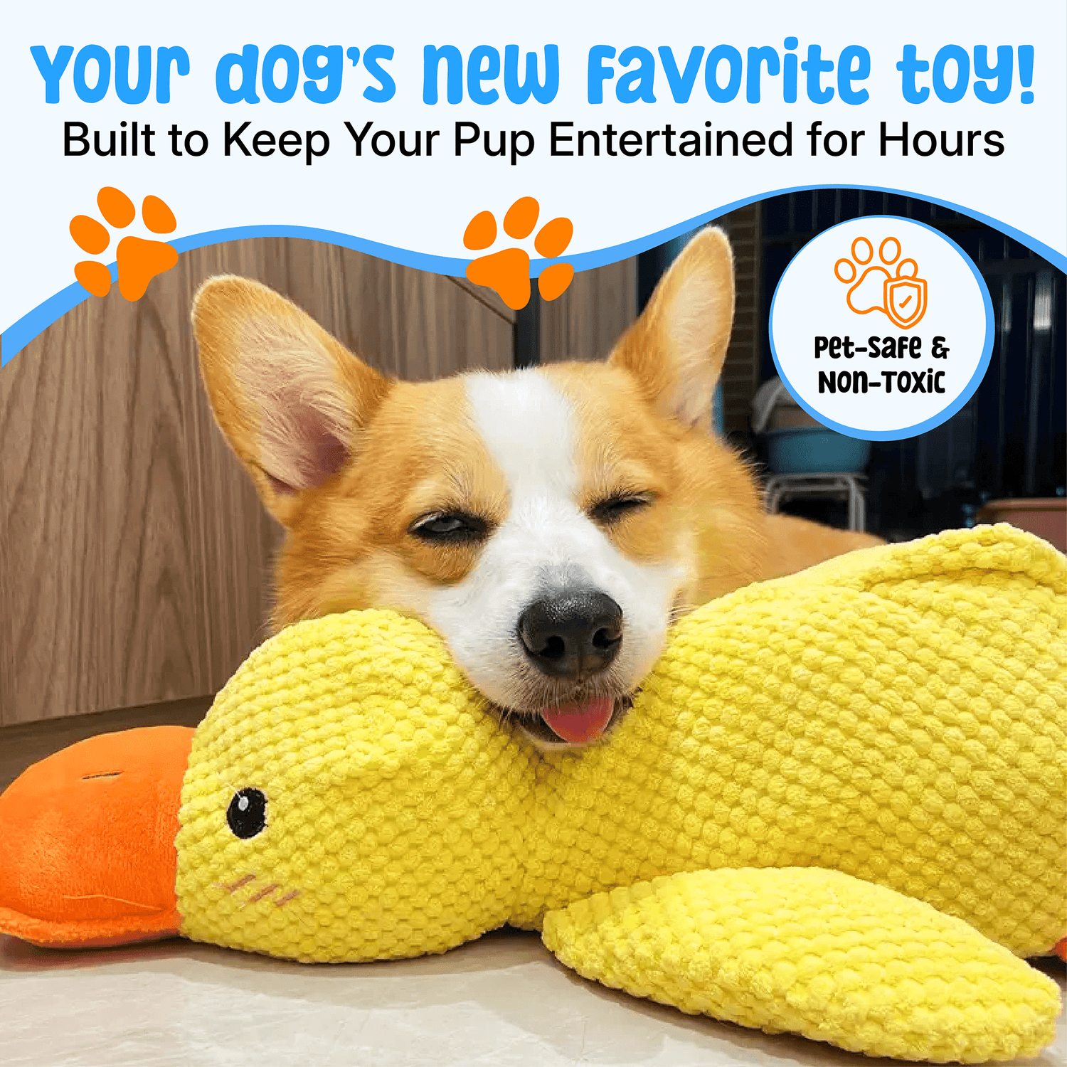 Dog Toy Soft Plush Duck Chew Toy - Waydiy