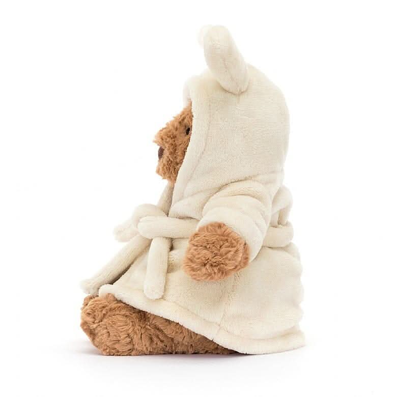 Plush Teddy Bear with Soft Robe – 26cm - Waydiy