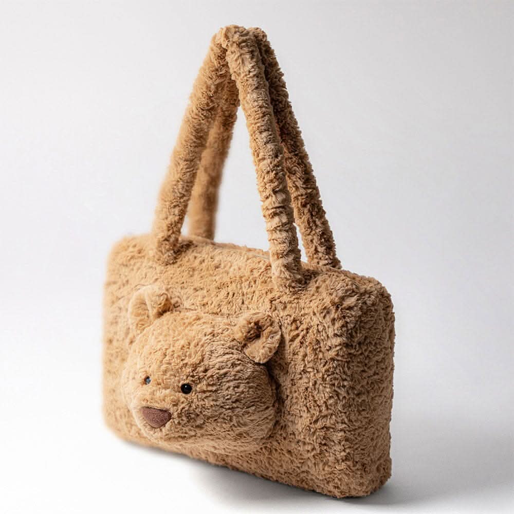 Bear Plush Tote Bag – 36 × 24 cm - Waydiy