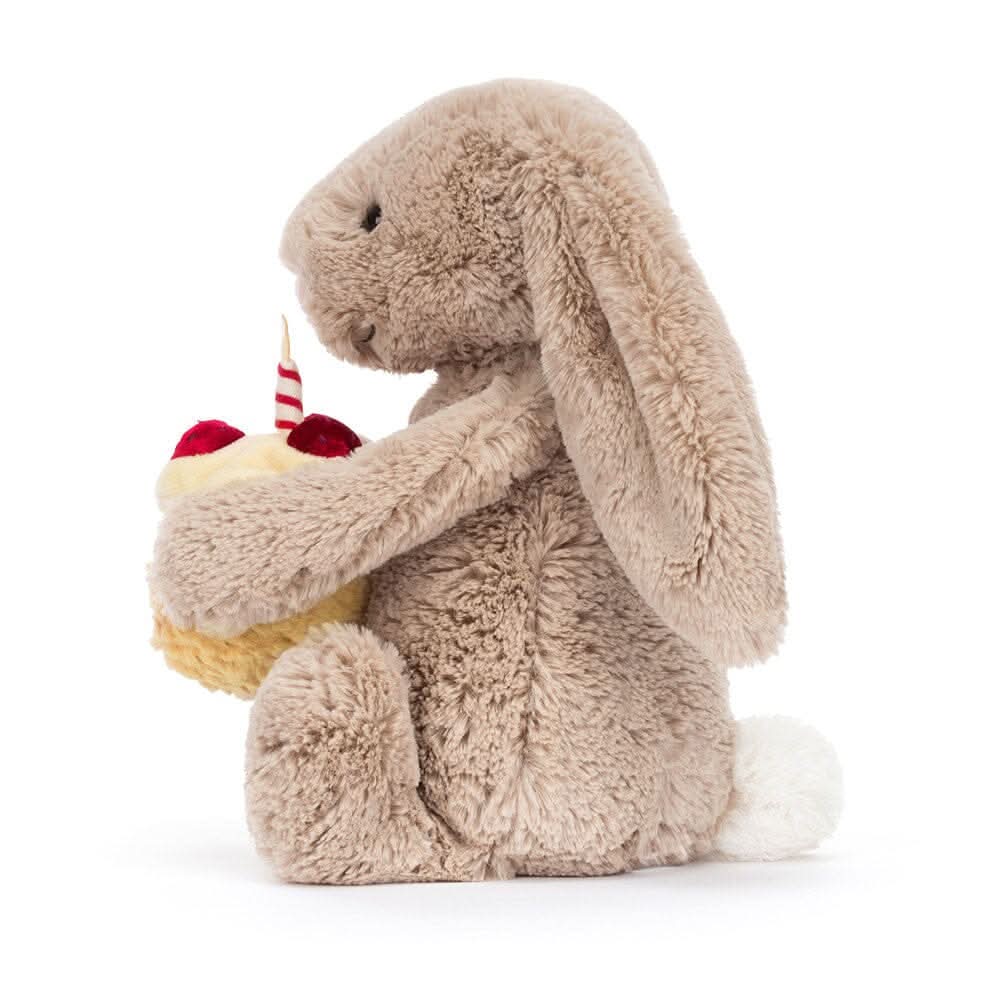 Bunny Plush Toy with Birthday Cake – 31 cm - Waydiy
