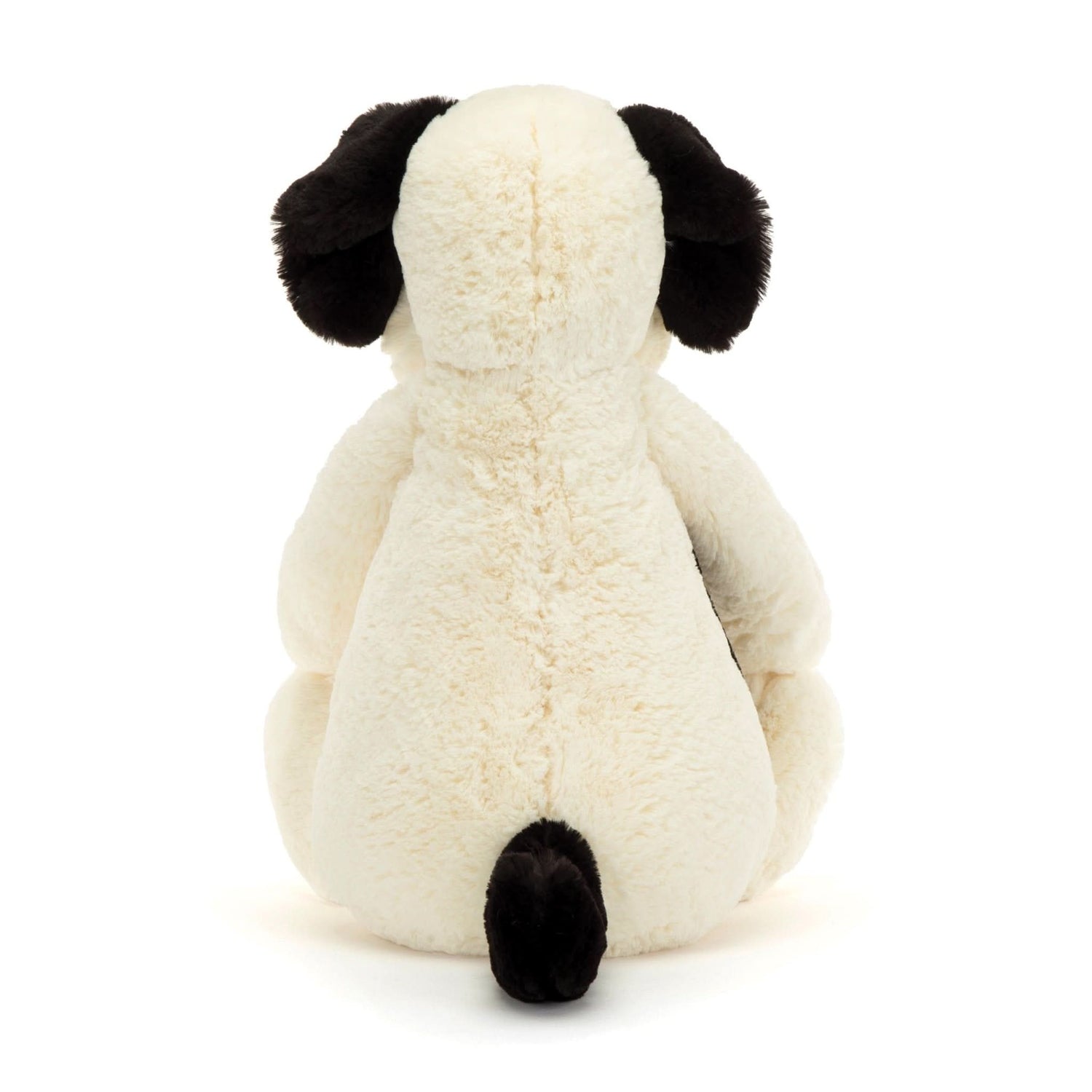 Plush Black & Cream Puppy Soft Toy – 26cm - Waydiy