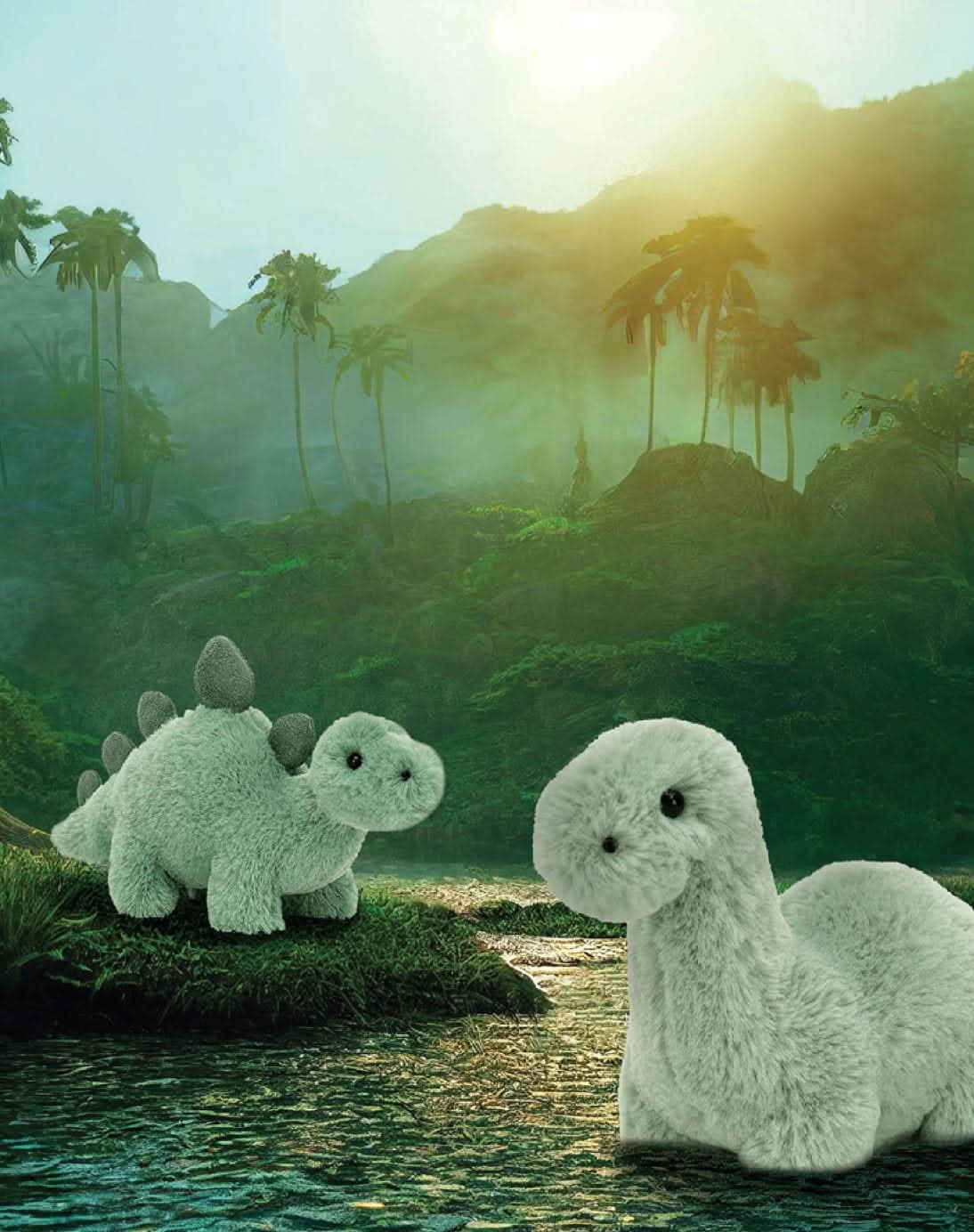 Mini Brontosaurus Dinosaur Plush Toy - Waydiy