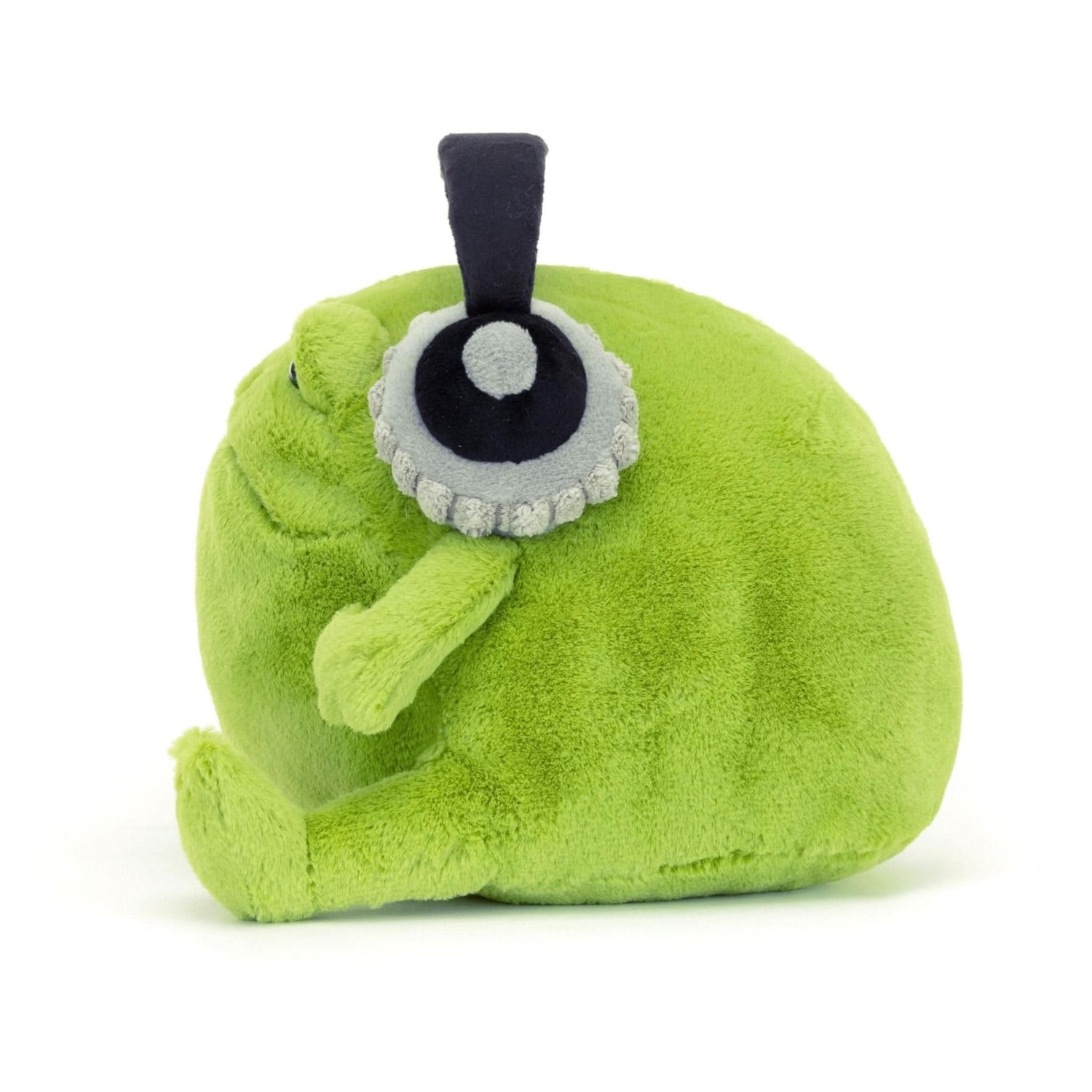 Plush Frog Toy with Headphones – 21cm - Waydiy