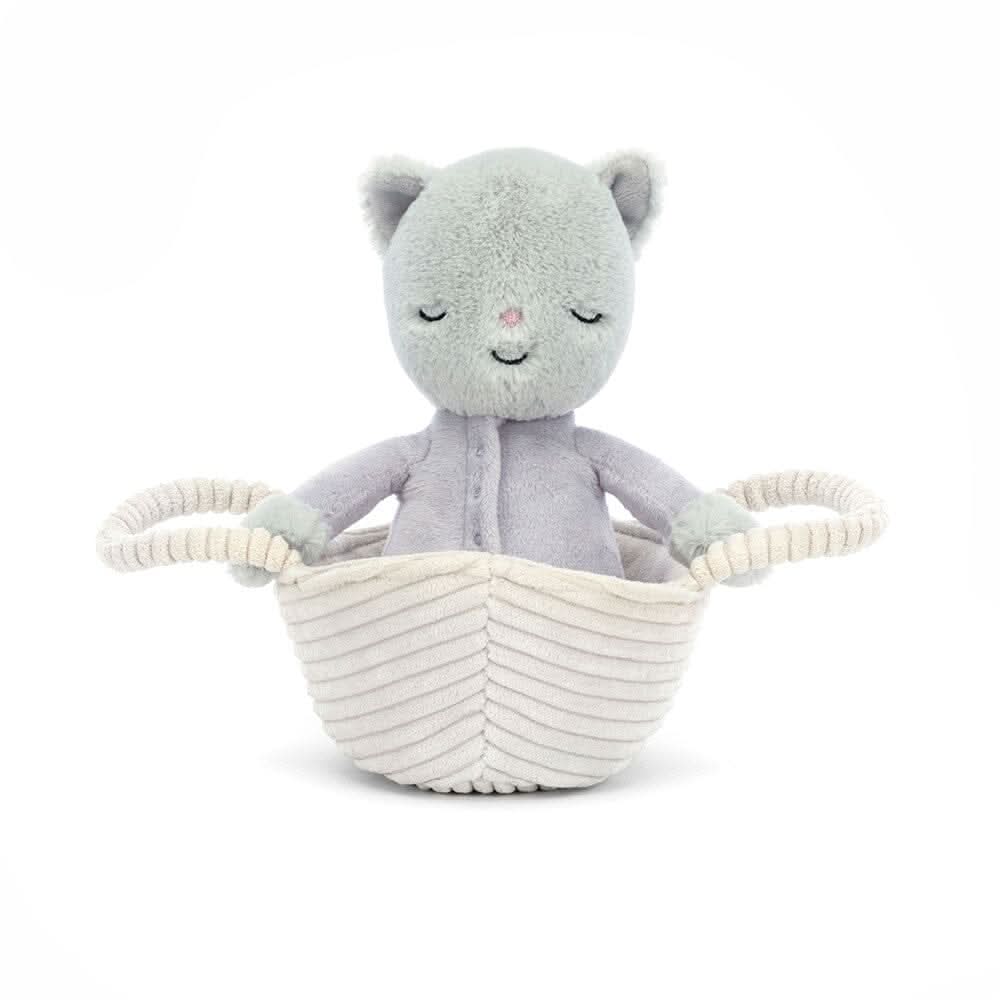 Kitten Plush Toy with Basket - Waydiy