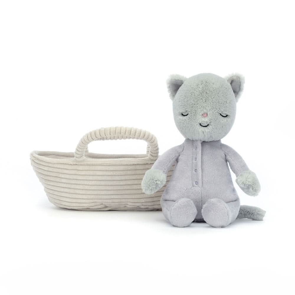 Kitten Plush Toy with Basket - Waydiy