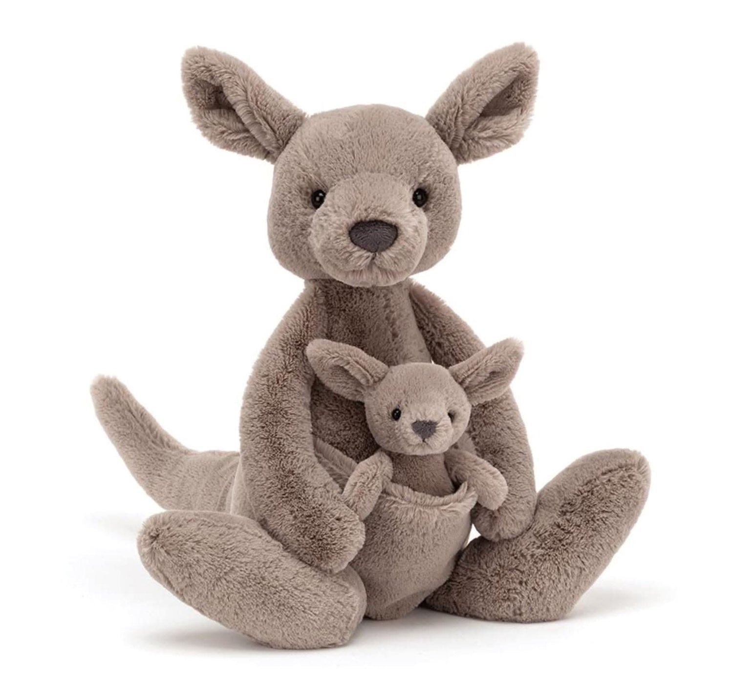 Kangaroo Plush Toy with Joey - Waydiy