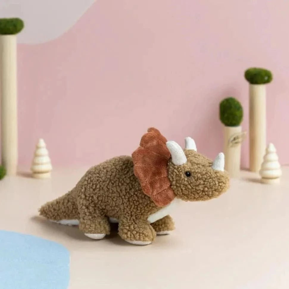 Plush Baby Triceratops Dinosaur Toy – 27cm - Waydiy
