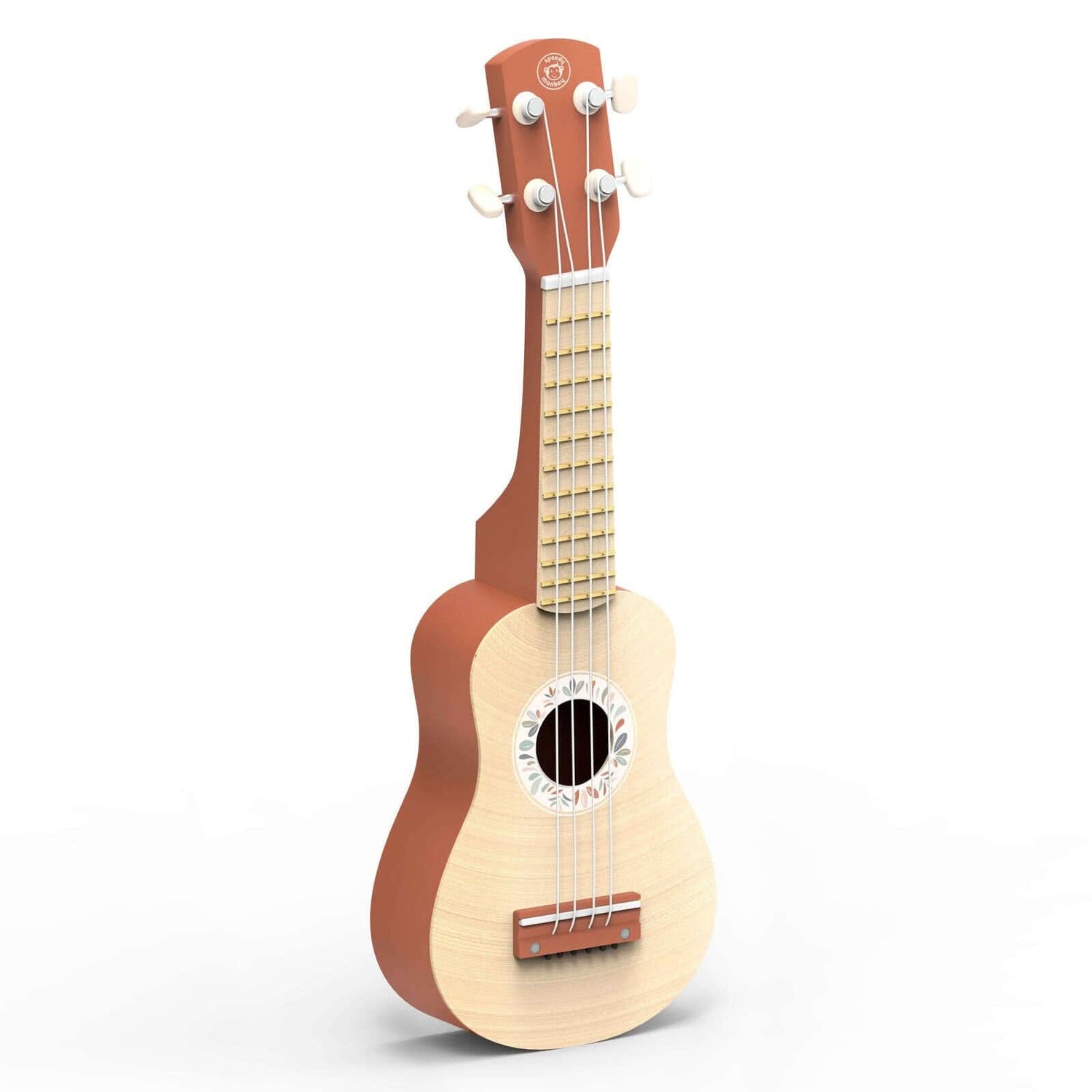 Kids Toy Ukulele – 4 - String Wooden Musical Instrument, Terracotta - Waydiy