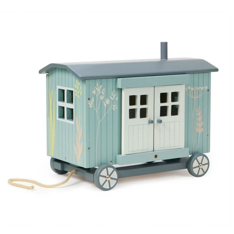Wooden Shepherd’s Hut Playset – 27cm - Waydiy