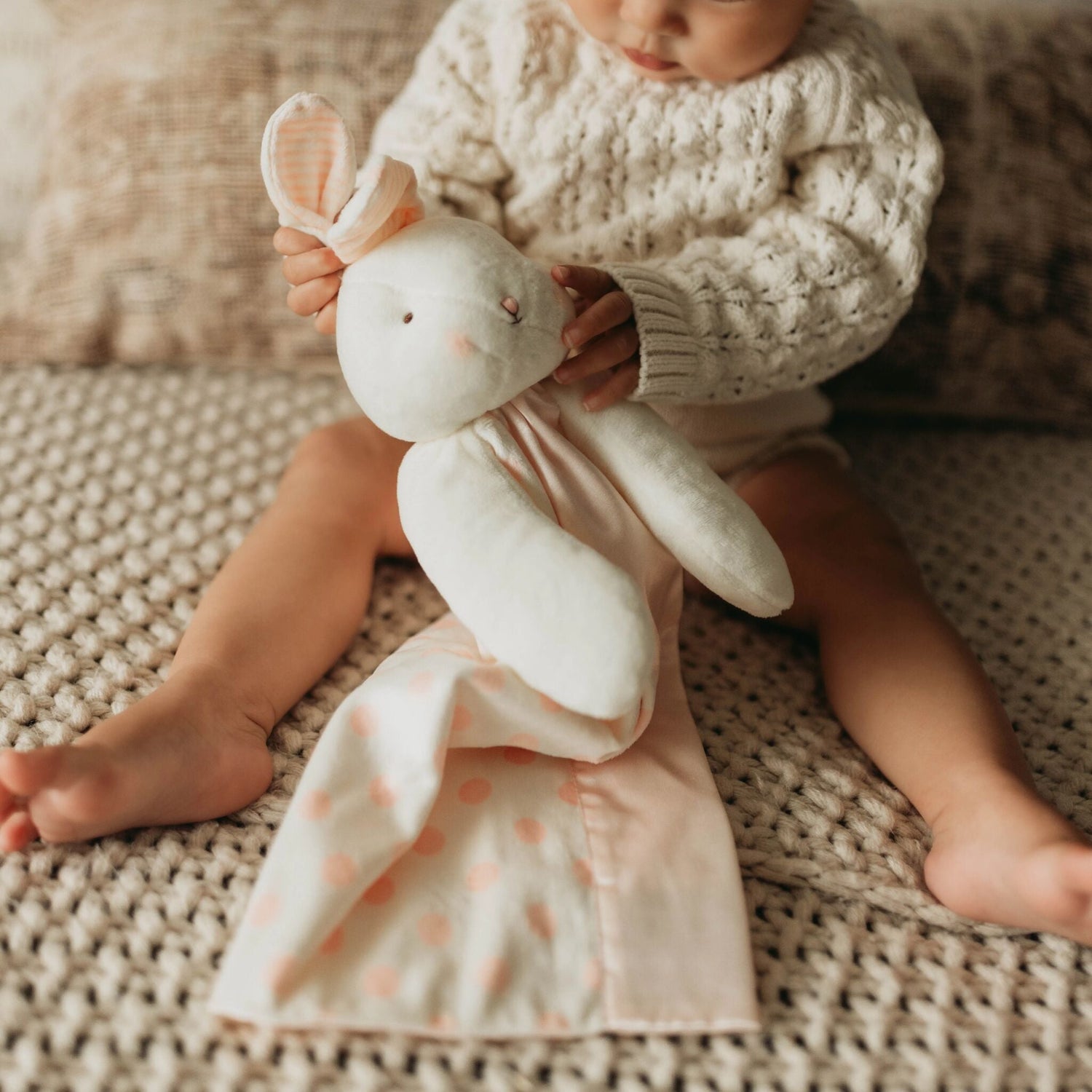 Blossom Dot Bunny Buddy Blanket