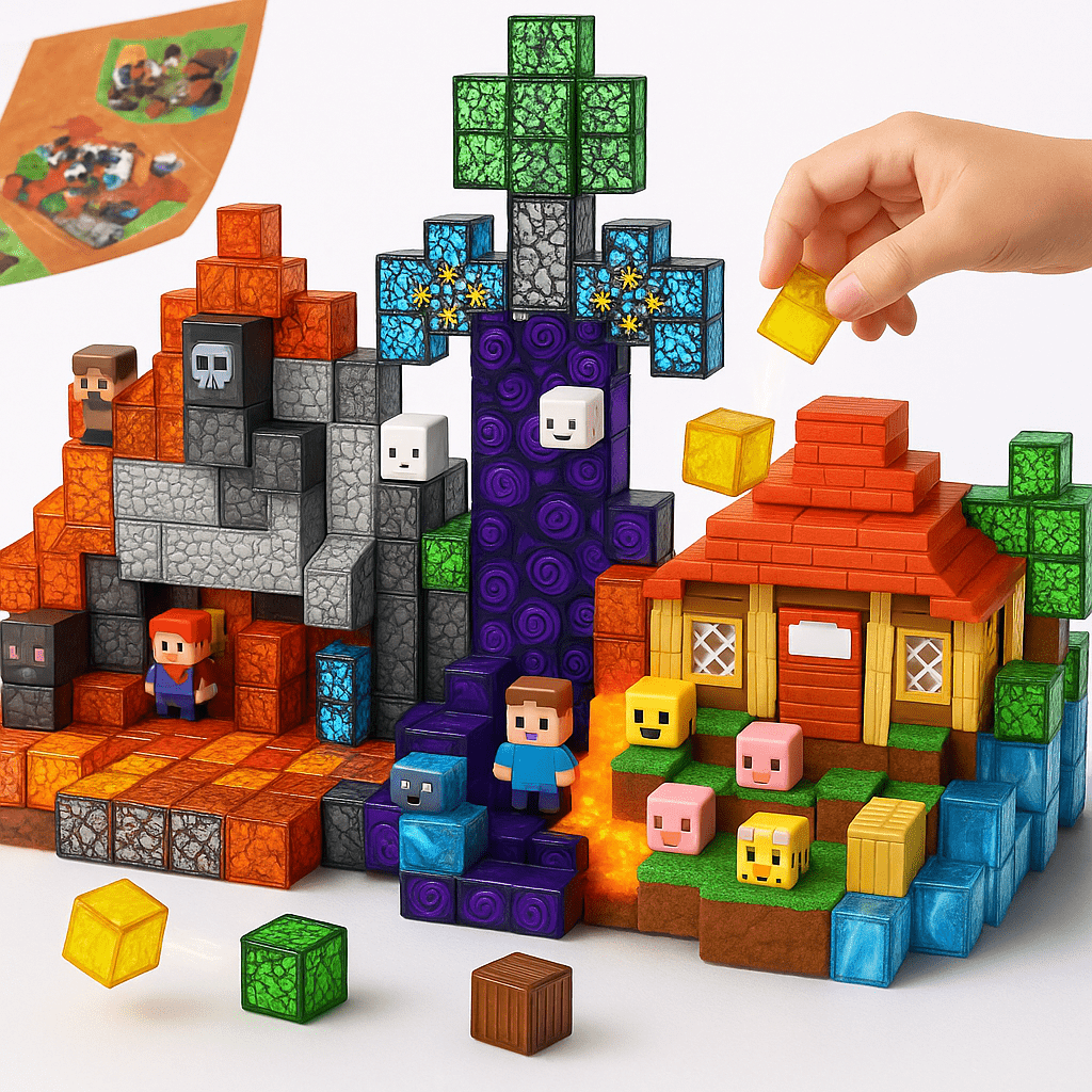 Magnetic Building Blocks Toy Set Kids - Waydiy
