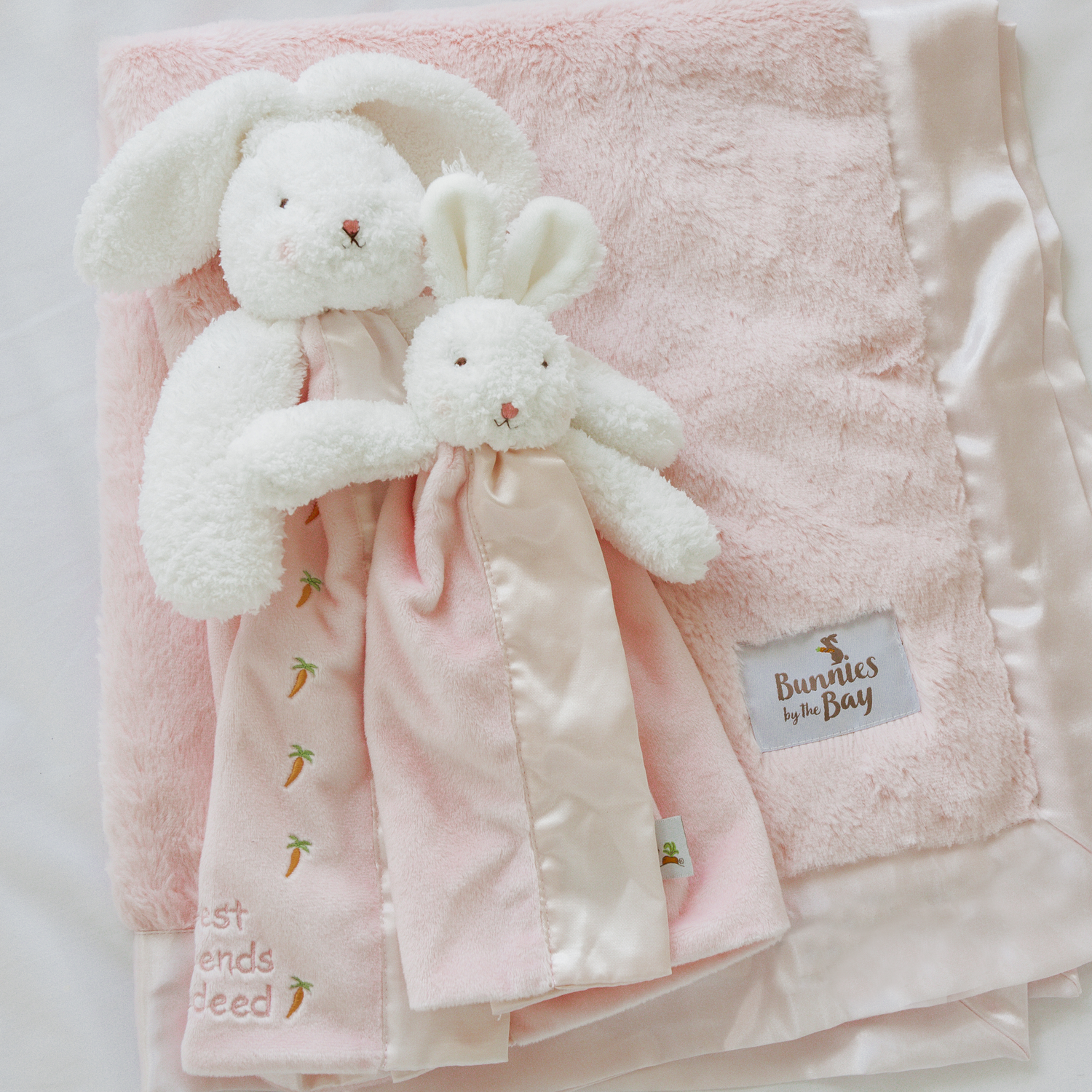 Plush Bunny Buddy Blanket – Blossom Bunny, 16 in