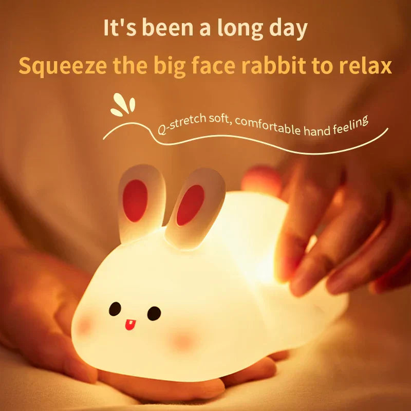 Rabbit LED USB Rechargeable Silicone Night Light