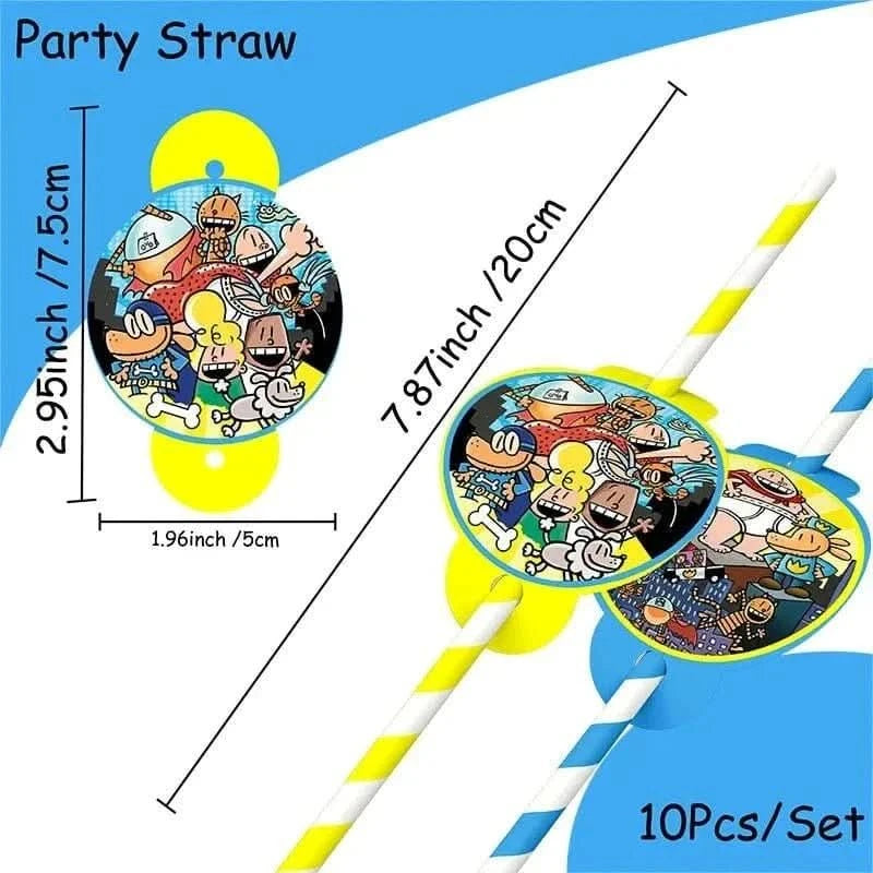 Cartoon Dog Party Tableware Kit – Eco - Friendly Disposable Plates, Cups & Decorations - Waydiy