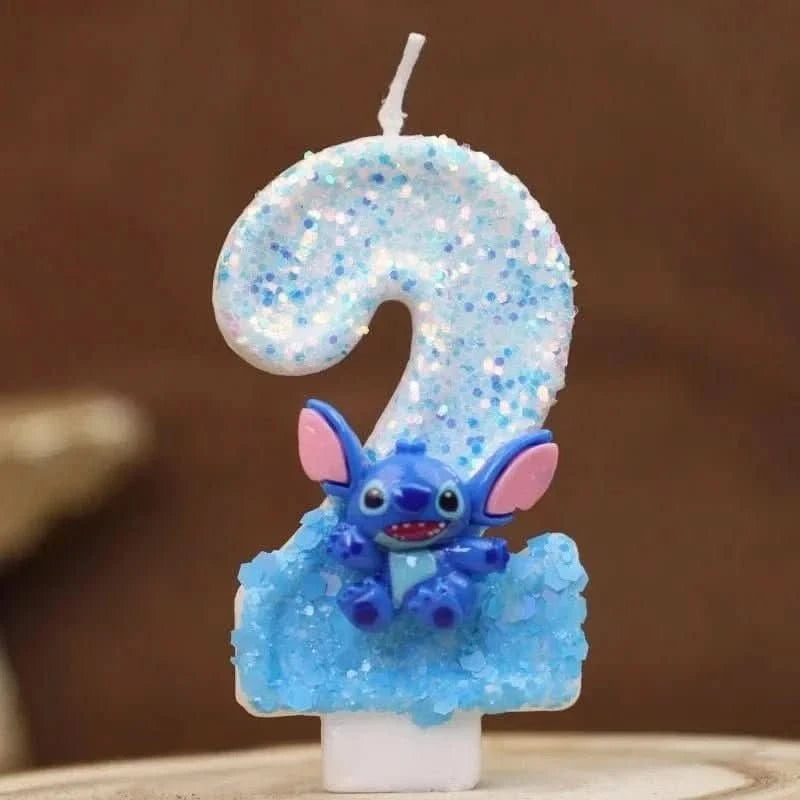 Pink Cartoon Number Candles 0–9 – Birthday Cake Decoration for Kids Parties - Waydiy