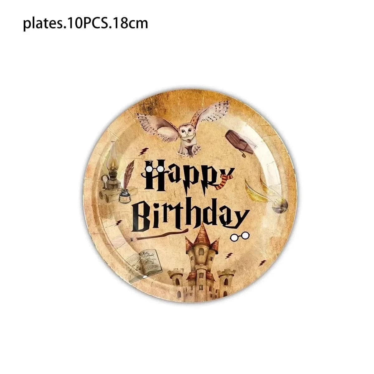 Magic Academy Party Tableware Set – Disposable Plates & Cups for Kids Birthday - Waydiy