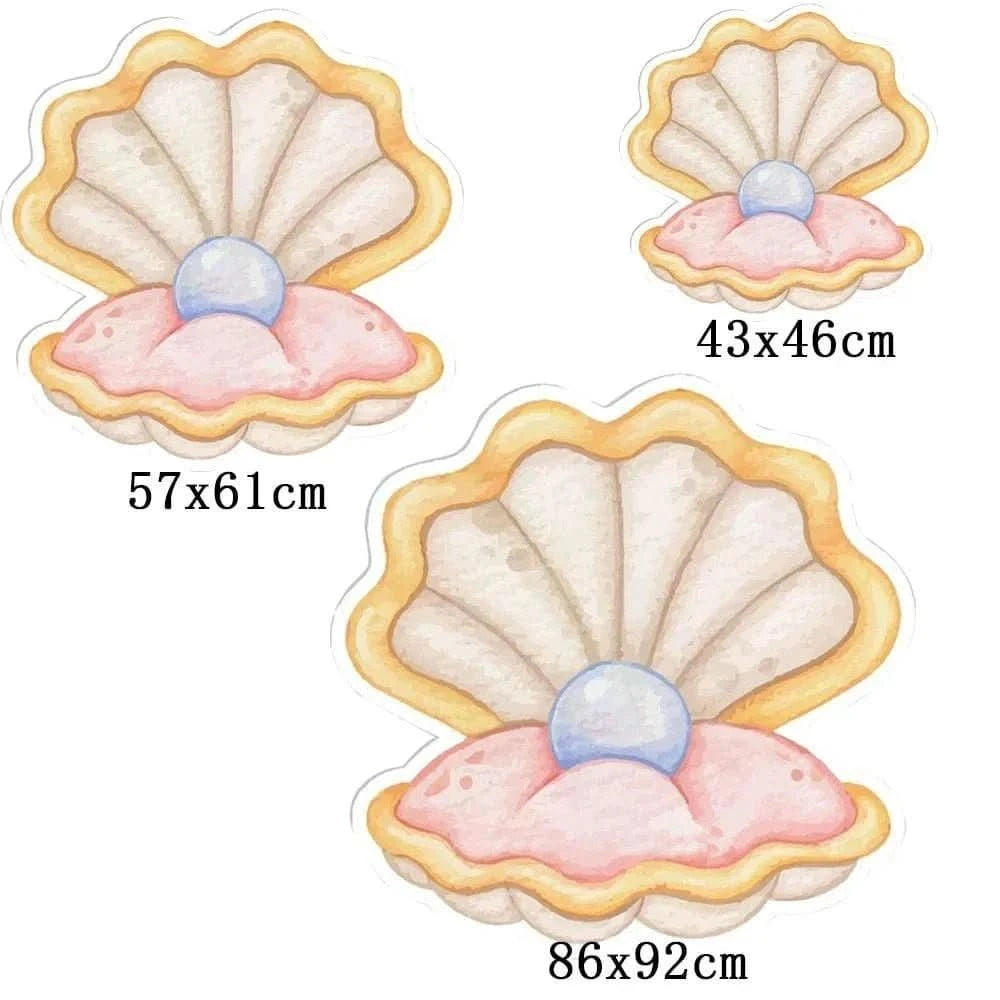 Pearl Shell Cutouts – Under the Sea Party Decorations, 46/61/92cm - Waydiy