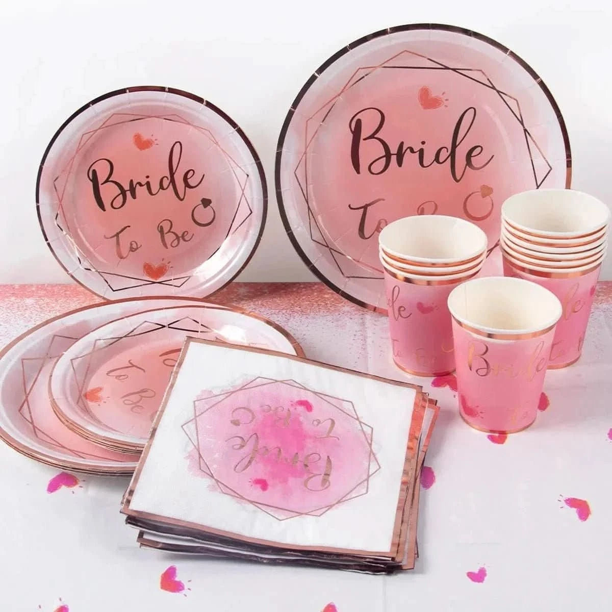 Bachelorette Party Decoration Set – Bride To Be Plates, Banner & Accessories - Waydiy