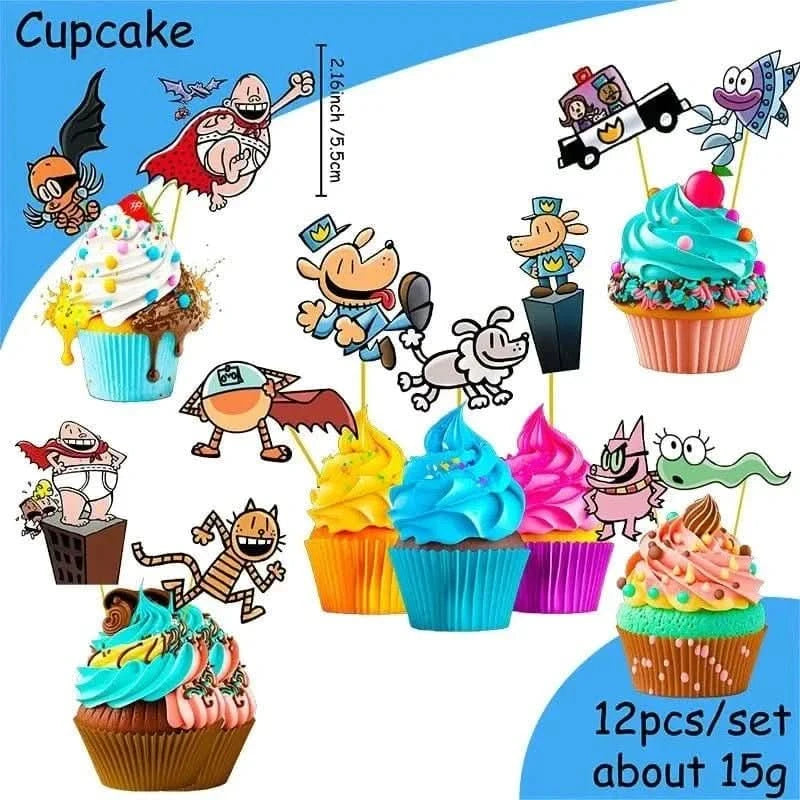 Cartoon Dog Party Tableware Kit – Eco - Friendly Disposable Plates, Cups & Decorations - Waydiy