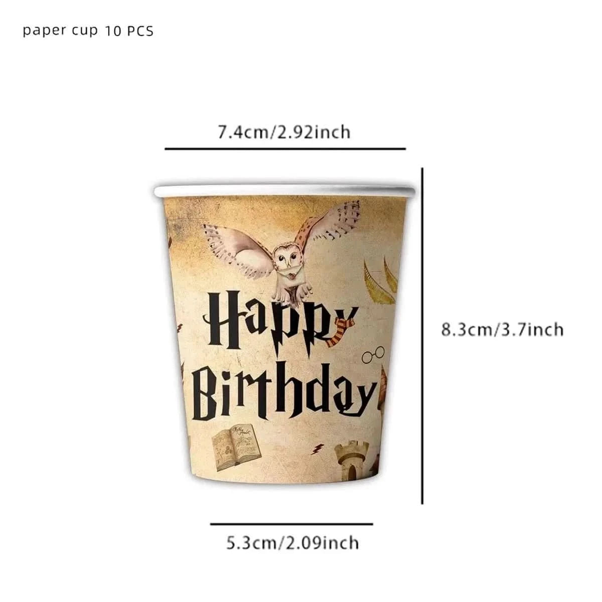 Magic Academy Party Tableware Set – Disposable Plates & Cups for Kids Birthday - Waydiy