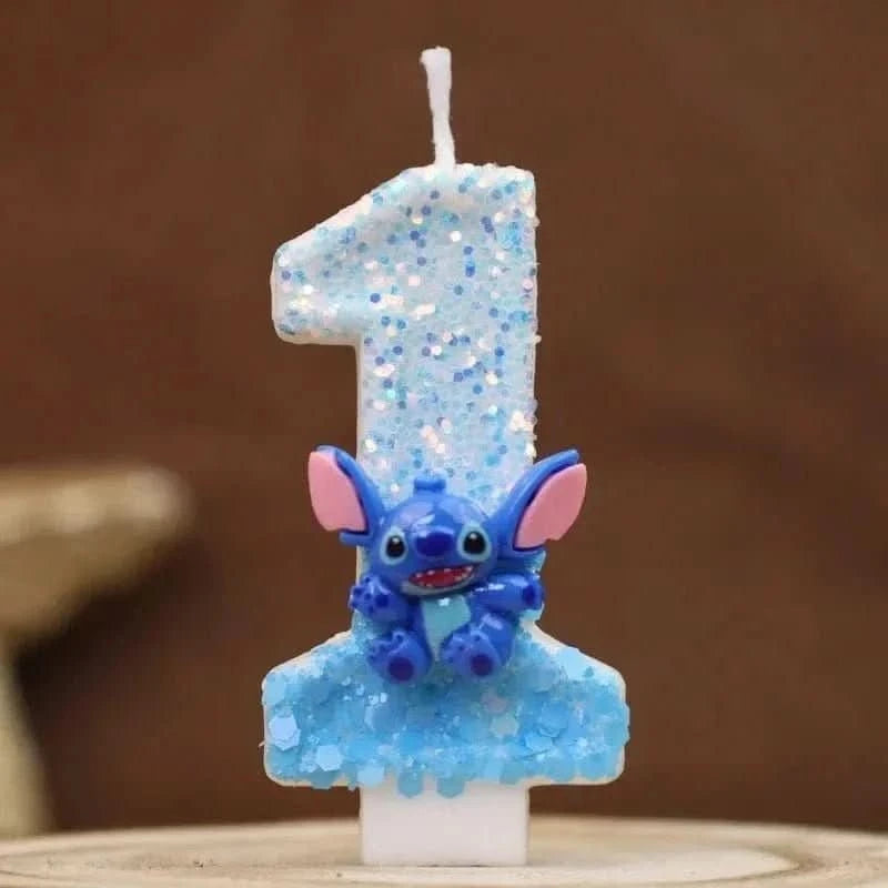 Pink Cartoon Number Candles 0–9 – Birthday Cake Decoration for Kids Parties - Waydiy