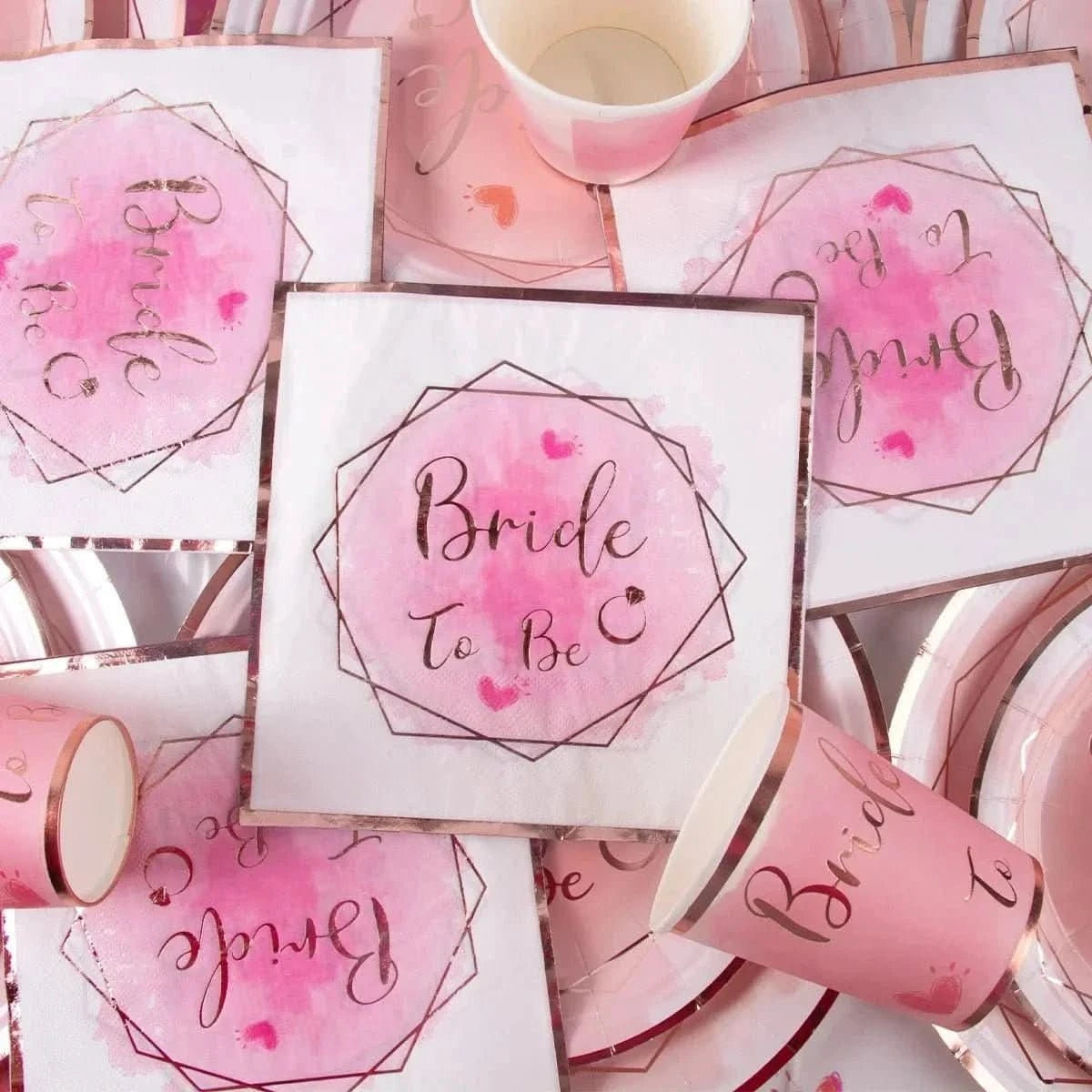 Bachelorette Party Decoration Set – Bride To Be Plates, Banner & Accessories - Waydiy