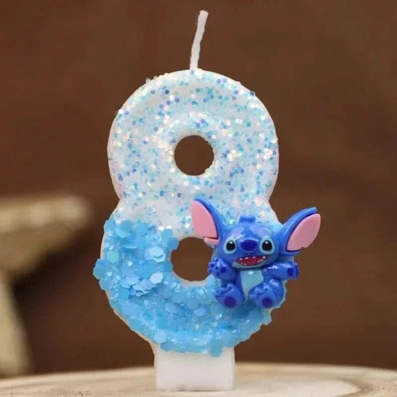 Pink Cartoon Number Candles 0–9 – Birthday Cake Decoration for Kids Parties - Waydiy