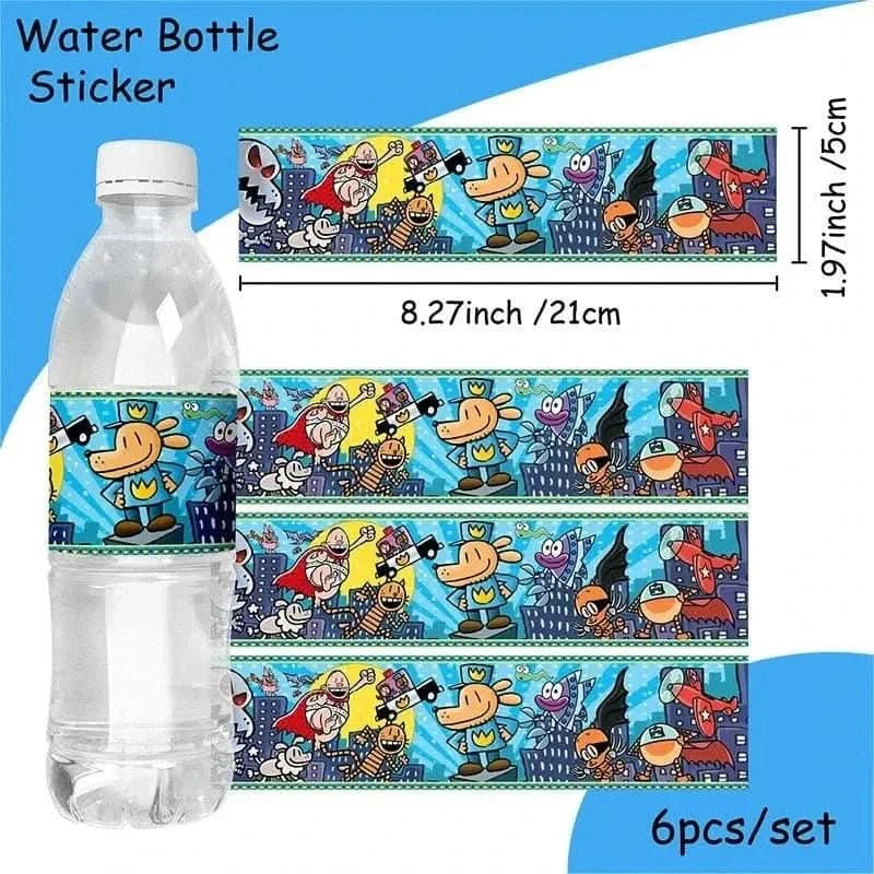 Cartoon Dog Party Tableware Kit – Eco - Friendly Disposable Plates, Cups & Decorations - Waydiy