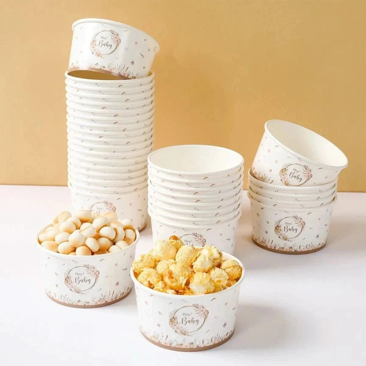 10Pcs Gender Reveal Paper Bowls – Boy or Girl Baby Shower Party Supplies - Waydiy