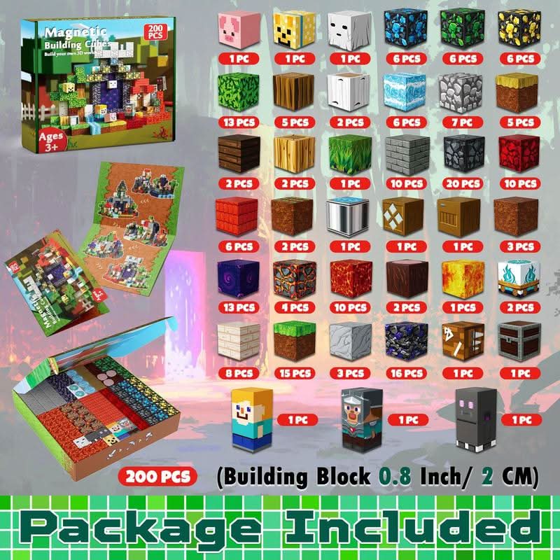 Magnetic Building Blocks Toy Set Kids - Waydiy