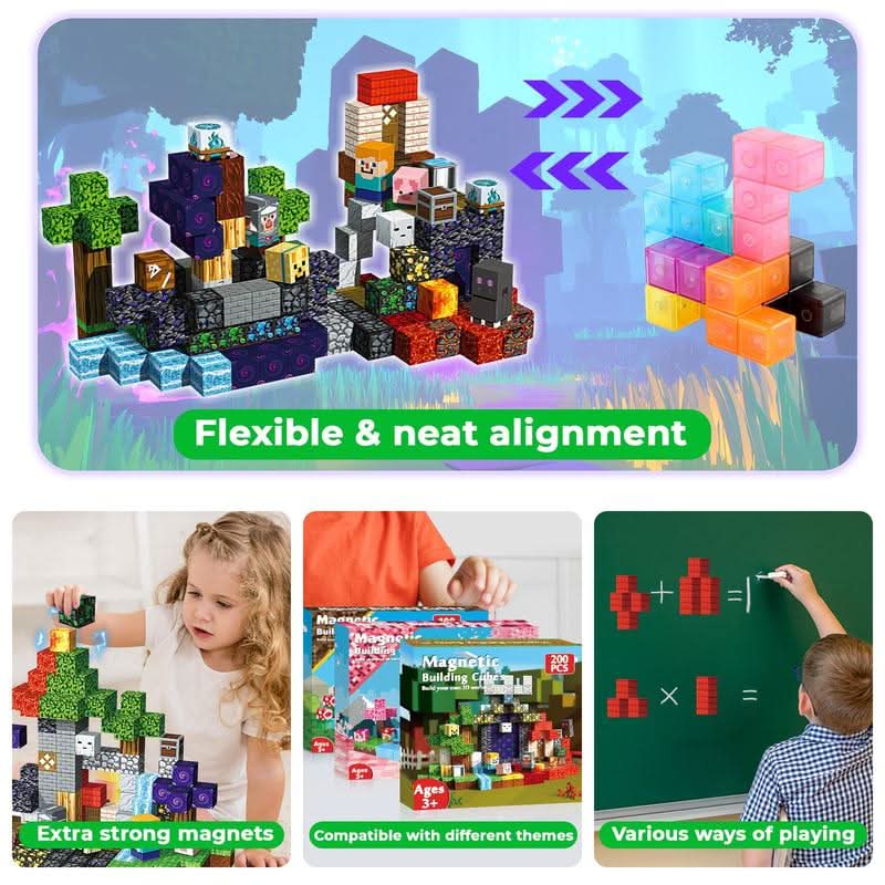 Magnetic Building Blocks Toy Set Kids - Waydiy