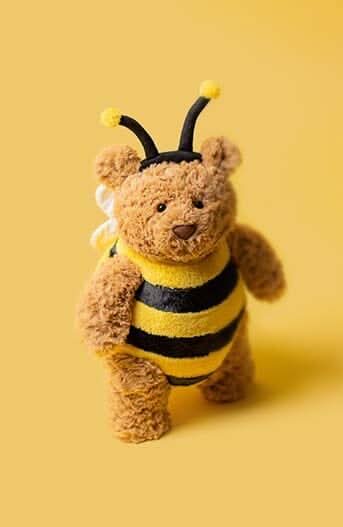 Bear Plush Toy with Bumblebee Costume – 26 cm - Waydiy