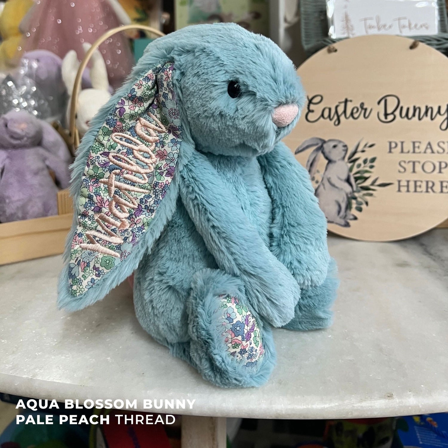 Aqua Bunny Plush Toy - Waydiy