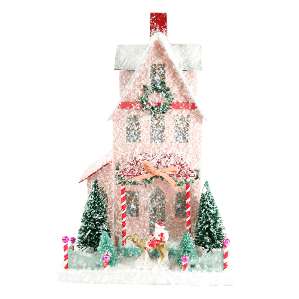 Holiday Village House – Merry House Christmas Decoration, 14.5 in - Waydiy